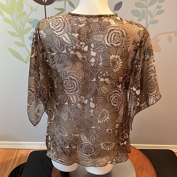 4/$20 Sheer Top with Waist Cinch string and butterfly Sleeves - Picture 5 of 6
